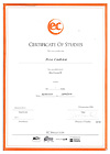 Certificate of Studies – Ing. Pěva Čouková